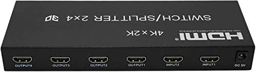 BOXNUBE HDMI 2x4 Matrix + Audio Extractor HDMI Switch Splitter Converter Switcher with Remote Control 2 in 4 Out 3D 1080p BOXNUBE HDMI 2x4 Matrix + Audio Extractor HDMI Switch Splitter Converter Switcher with Remote Control 2 in 4 Out 3D 1080p